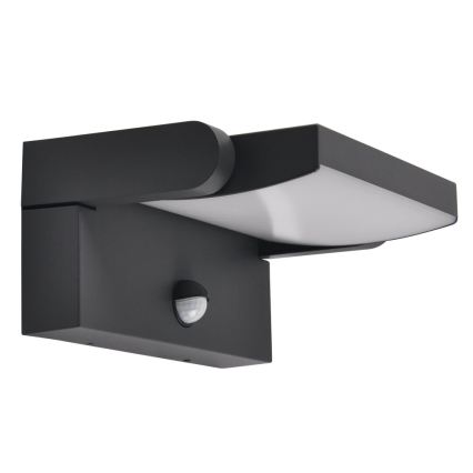 BRILAGI - LED buitenmuurlamp met bewegings- en schemersensor ANKLE LED/12W/230V IP65 zwart