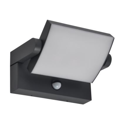 BRILAGI - LED buitenmuurlamp met bewegings- en schemersensor ANKLE LED/12W/230V IP65 zwart