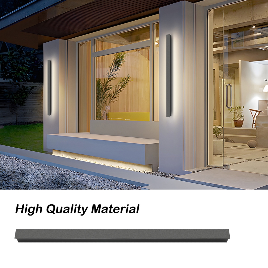 Brilagi - LED buitenwandarmatuur LINEAR LED/22W/230V 3000K IP65 100 cm antraciet