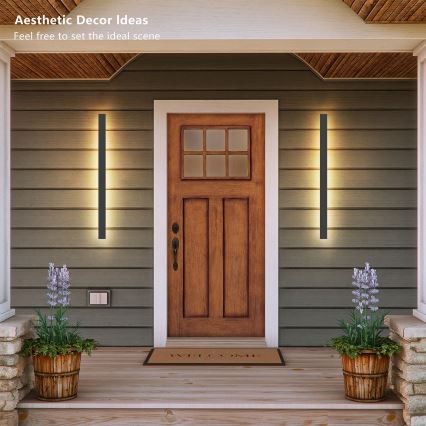 Brilagi - LED buitenwandlamp LINEAR LED/22W/230V 4000K IP65 100 cm antraciet CRI 90