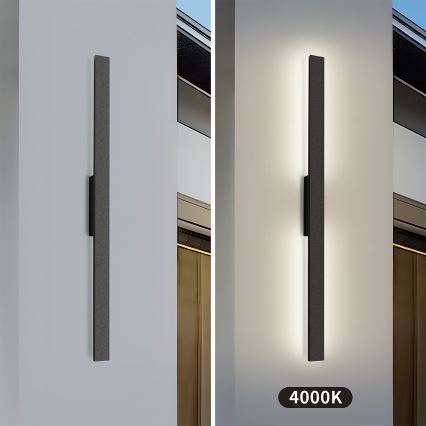 Brilagi - LED buitenwandlamp LUNA LED/24W/230V 4000K IP65 100 cm zwart