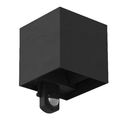 Brilagi - LED buitenwandlamp met sensor CUBE LED/6W/230V zwart IP65