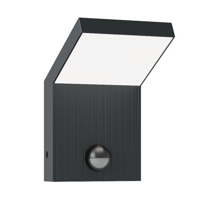Brilagi - RIANO LED buitenwandlamp met sensor, 8W, 230V, antraciet, IP65
