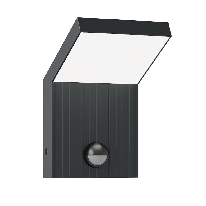 Brilagi - RIANO LED buitenwandlamp met sensor, 8W, 230V, antraciet, IP65