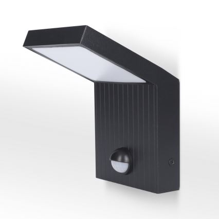 Brilagi - RIANO LED buitenwandlamp met sensor, 8W, 230V, antraciet, IP65