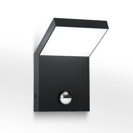 Brilagi - RIANO LED buitenwandlamp met sensor, 8W, 230V, antraciet, IP65