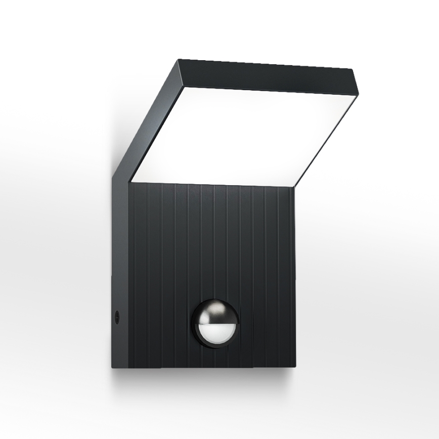 Brilagi - RIANO LED buitenwandlamp met sensor, 8W, 230V, antraciet, IP65