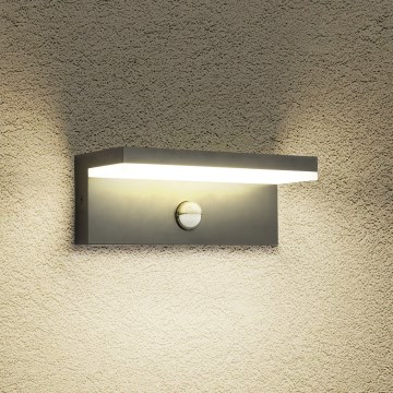 Brilagi - LED buitenmuurlamp met sensor TESSI LED/10W/230V antraciet IP54