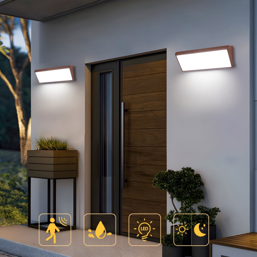 Brilagi - LED buitenwandlamp TRIANGLE LED/42W/230V 3000/4000/6500K 45 cm bruin IP65