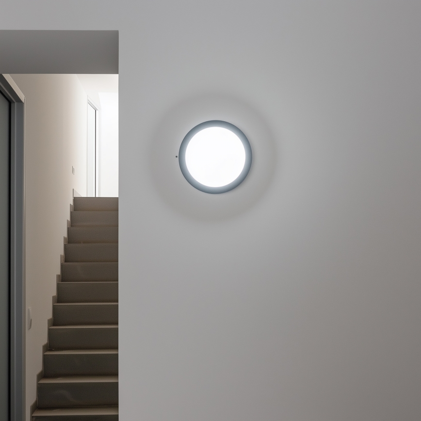 Brilagi - LED Buitenplafondlamp LED/13W/230V Ø 17 cm IP54 antraciet