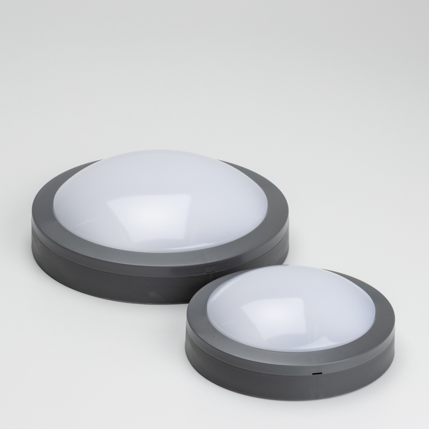 Brilagi - LED Buitenplafondlamp LED/13W/230V Ø 17 cm IP54 antraciet