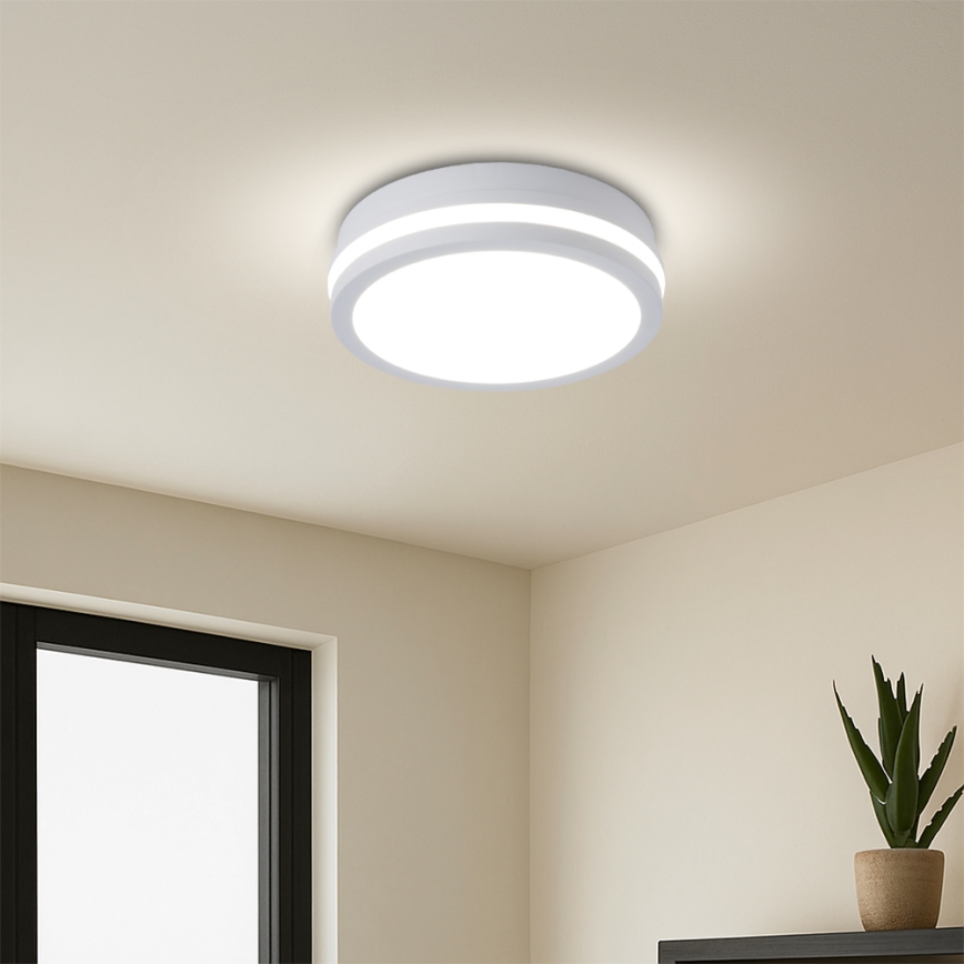 Brilagi - LED buitenplafondlamp BENE LED/18W/230V Ø 21,5 cm wit IP54
