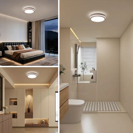Brilagi - LED buitenplafondlamp BENE LED/24W/230V Ø 26 cm bruin IP54