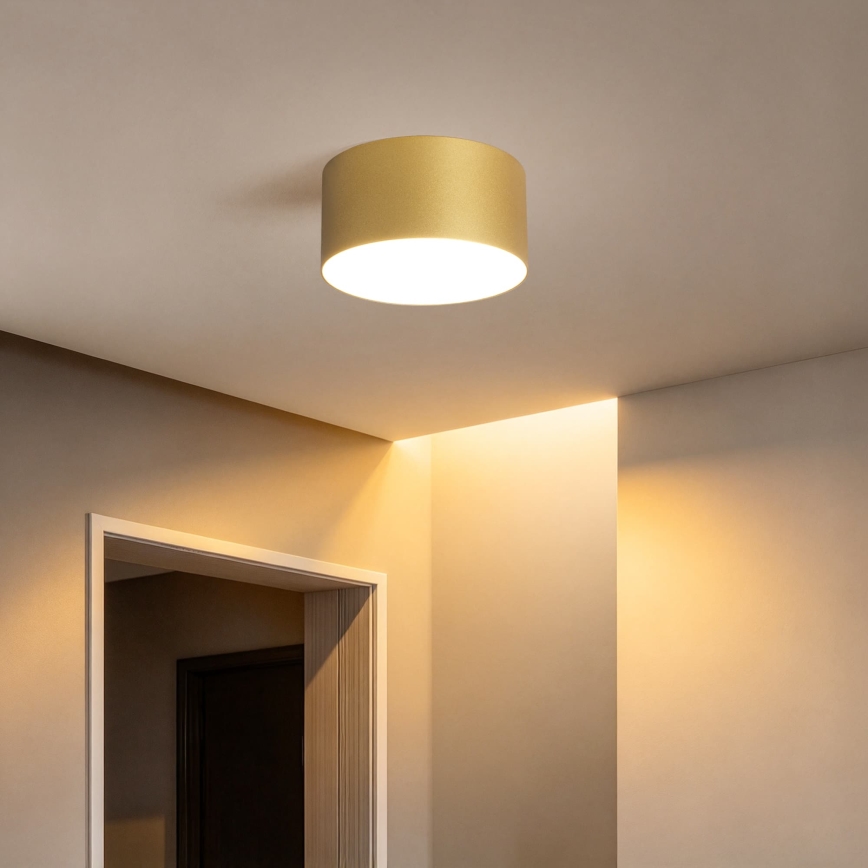 BRILAGI - LED Buitenplafondlamp FORIS LED/14W/230V Ø 12 cm goudkleurig IP44
