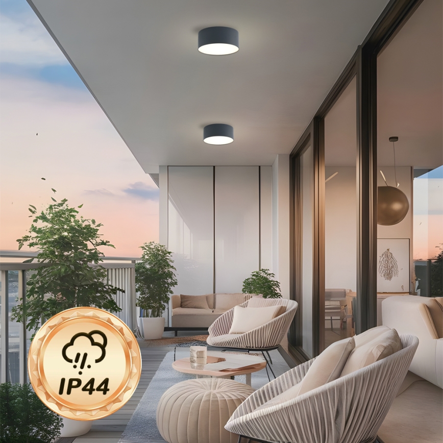 BRILAGI - LED buitenplafondlamp FORIS LED/20W/230V Ø 15 cm antraciet IP44