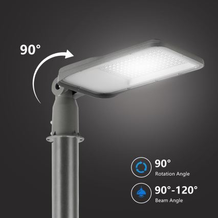 Brilagi - LED straatlantaarn voor buiten met verstelbaar scharnier URBANLIGHT LED/100W/230V grijs IP65