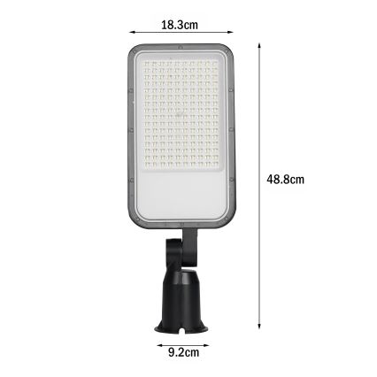 Brilagi - LED buitenstraatlamp met scharnier URBANLIGHT LED/100W/230V zwart IP65