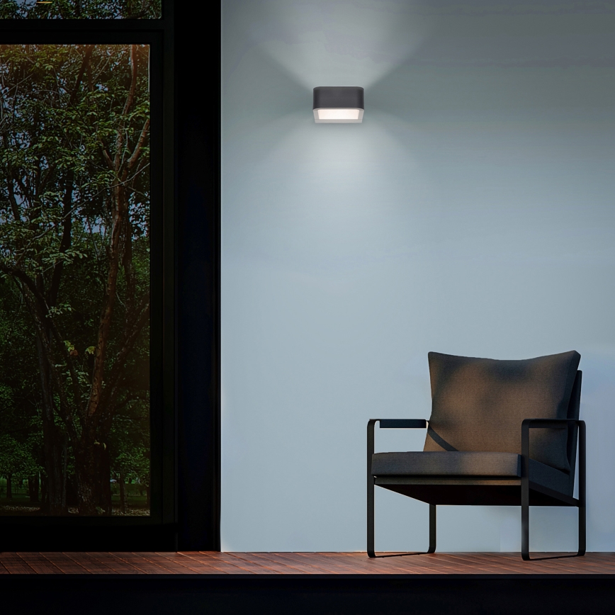 Brilagi - LED Wandlamp voor buiten BARI LED/7W/230V 3000/4000/6000K antraciet IP54