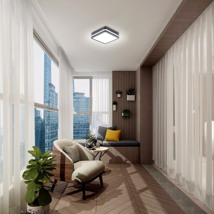 Brilagi - LED Buitenverlichting BENE LED/18W/230V 22x22 cm antraciet IP54