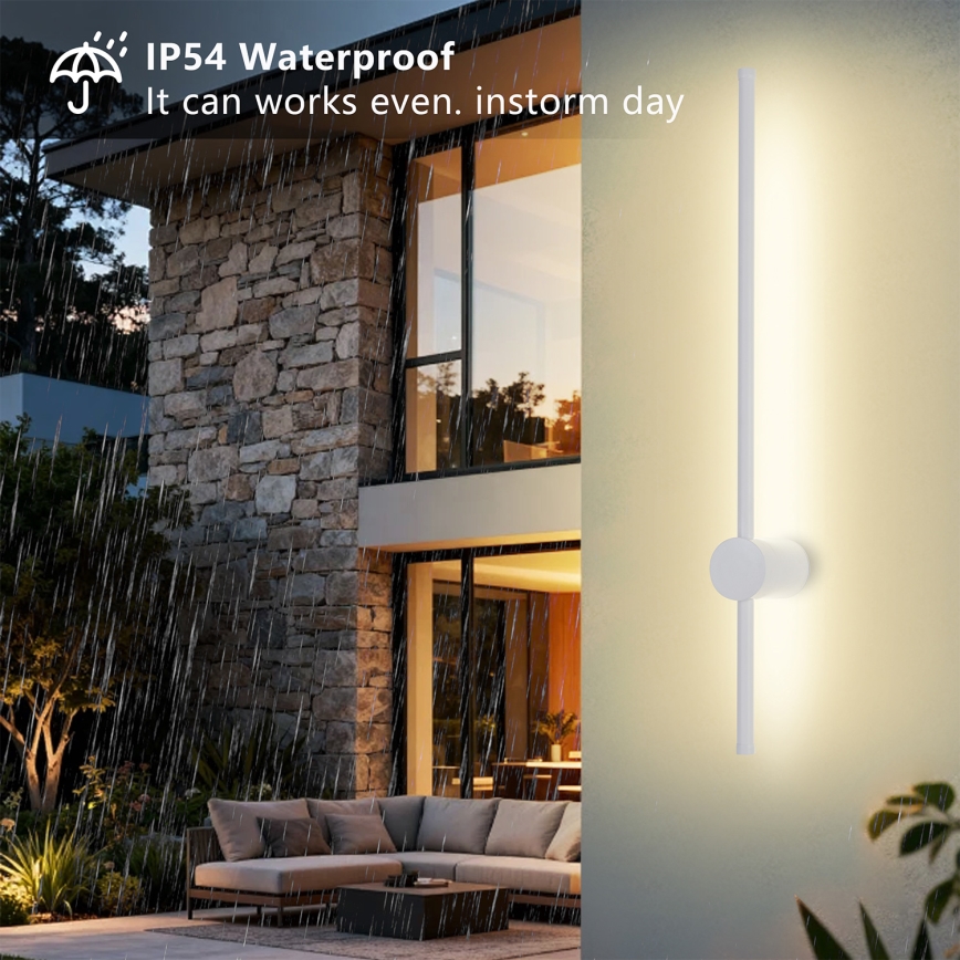 Brilagi - LED buitenwandlamp AURA LED/12W/230V 3000K IP54 65 cm wit CRI 90