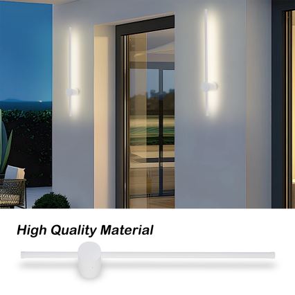 Brilagi - LED buitenwandlamp AURA LED/12W/230V 3000K IP54 65 cm wit CRI 90