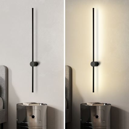 Brilagi - LED buitenwandlamp AURA LED/20W/230V 3000K IP54 97 cm zwart