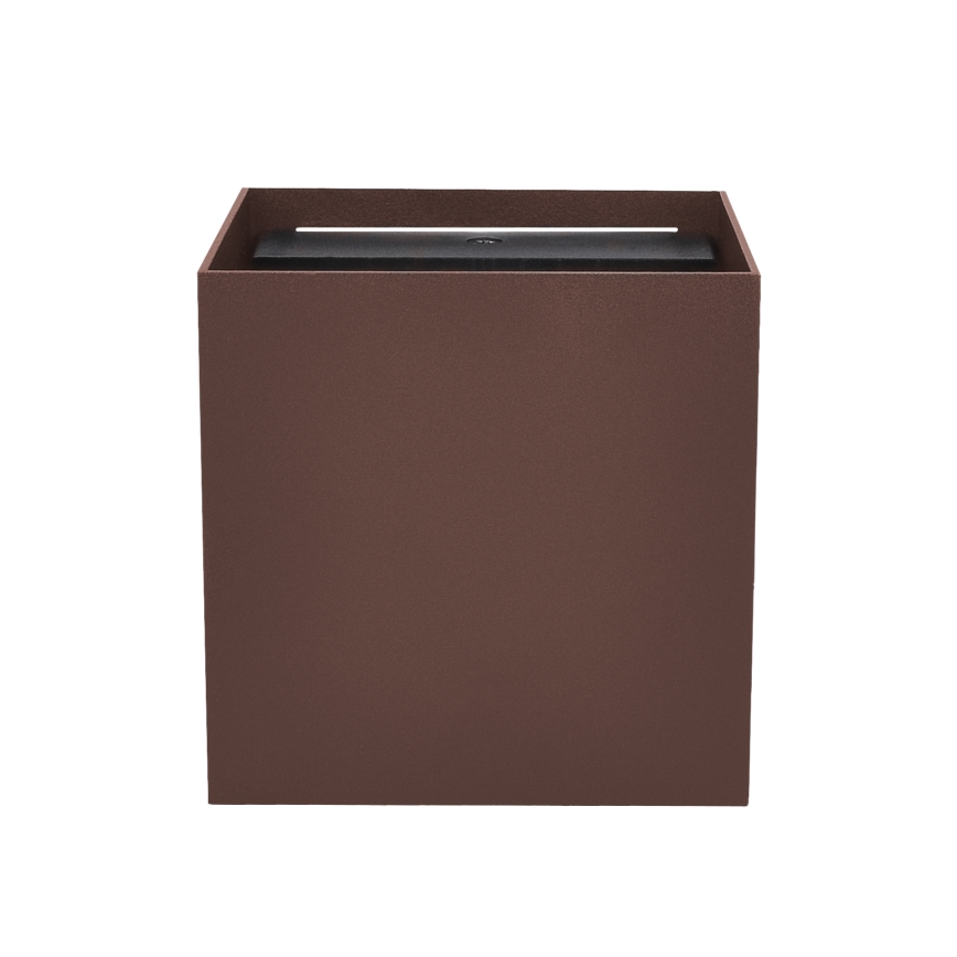 Brilagi - LED buitenwandlamp CUBE LED/6W/230V bruin IP54