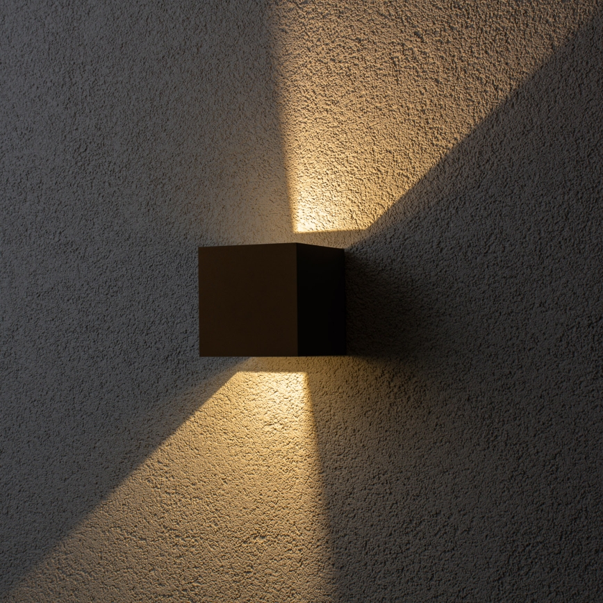 BRILAGI - LED buitenwandlamp CUBE LED/6W/230V bruin IP54