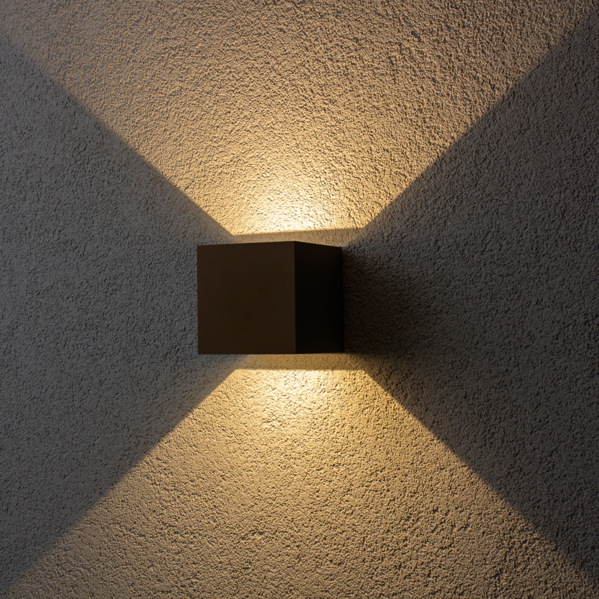 BRILAGI - LED buitenwandlamp CUBE LED/6W/230V bruin IP54