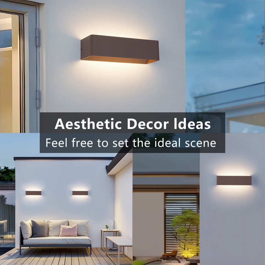 Brilagi - LED buitenwandlamp DONNANI LED/12W/230V 30 cm bruin IP44
