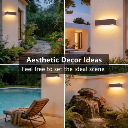 Brilagi - LED buitenwandlamp DONNANI LED/12W/230V 30 cm bruin IP44