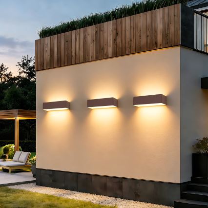 Brilagi - LED buitenwandlamp DONNANI LED/12W/230V 30 cm bruin IP44
