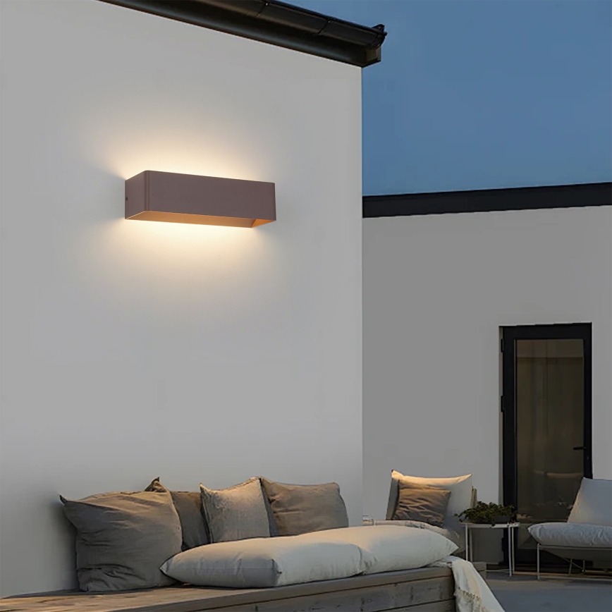 Brilagi - LED buitenwandlamp DONNANI LED/12W/230V 30 cm bruin IP44