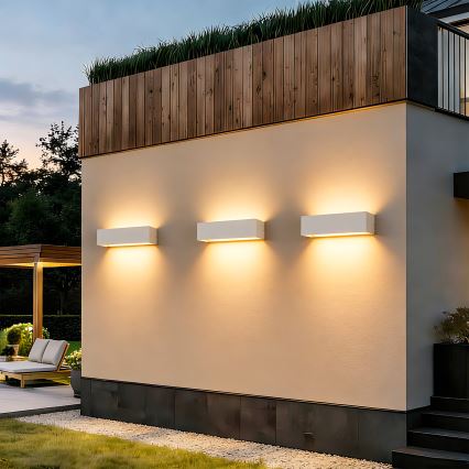 Brilagi - LED buitenwandlamp DONNANI LED/12W/230V 30 cm wit IP44