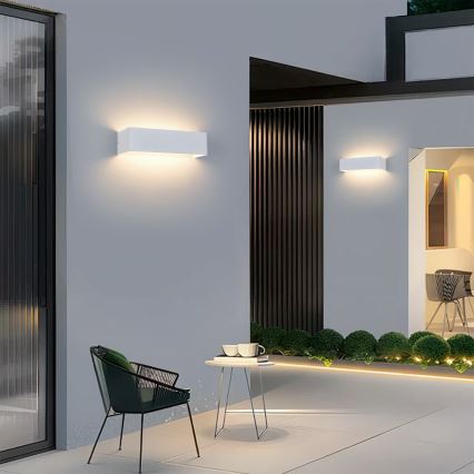 Brilagi - LED buitenwandlamp DONNANI LED/12W/230V 30 cm wit IP44