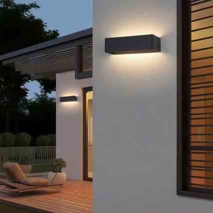 Brilagi - LED buitenwandlamp DONNANI LED/12W/230V 30 cm zwart IP44