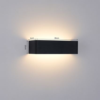 Brilagi - LED buitenwandlamp DONNANI LED/12W/230V 30 cm zwart IP44