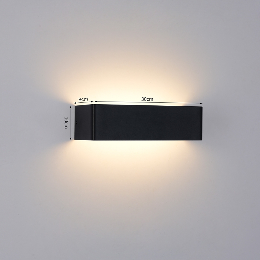 Brilagi - LED buitenwandlamp DONNANI LED/12W/230V 30 cm zwart IP44