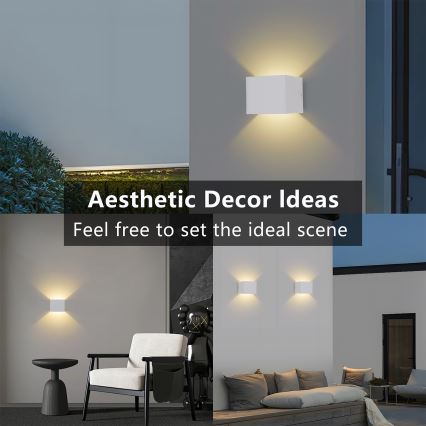 Brilagi - LED buitenwandlamp DONNANI LED/5W/230V 10 cm wit IP44