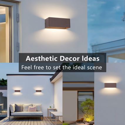 Brilagi - LED buitenwandlamp DONNANI LED/7W/230V 20 cm bruin IP44