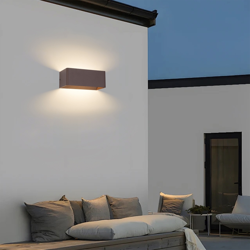 Brilagi - LED buitenwandlamp DONNANI LED/7W/230V 20 cm bruin IP44