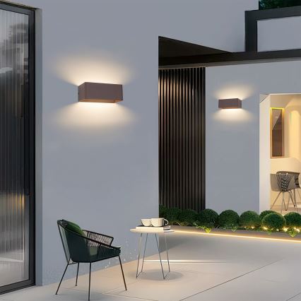 Brilagi - LED buitenwandlamp DONNANI LED/7W/230V 20 cm bruin IP44