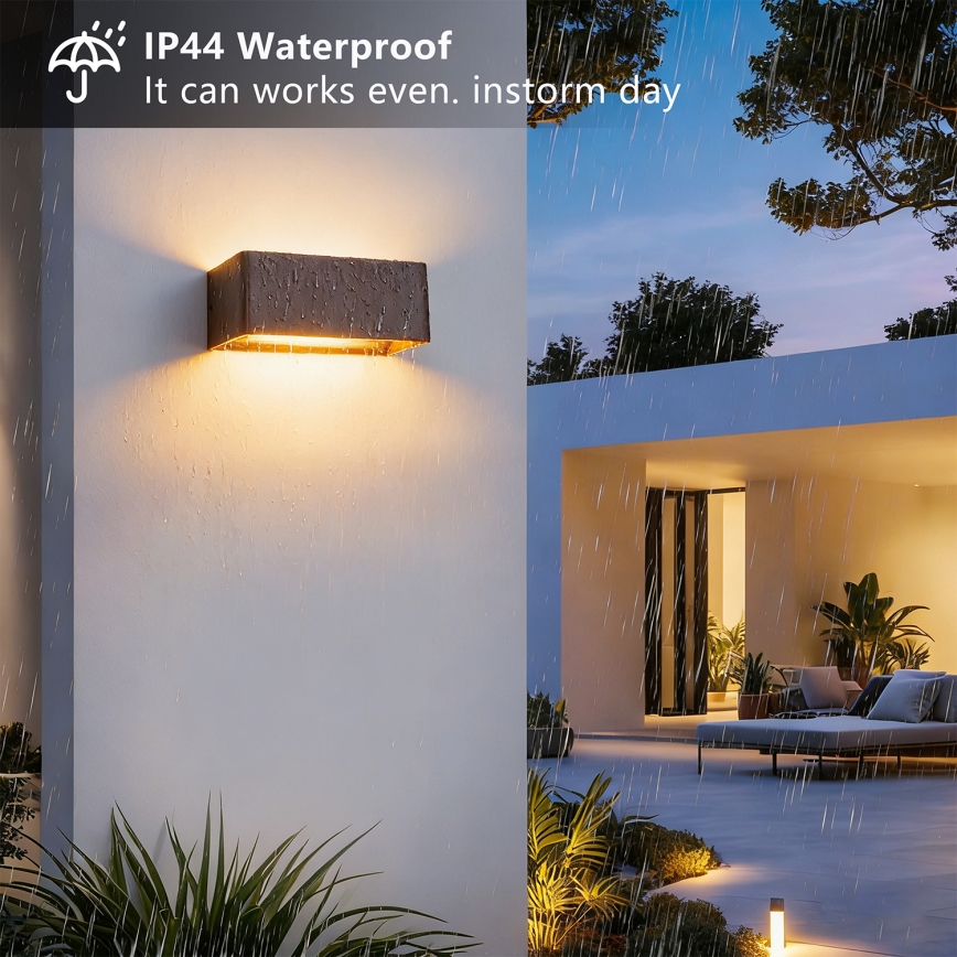 Brilagi - LED buitenwandlamp DONNANI LED/7W/230V 20 cm bruin IP44
