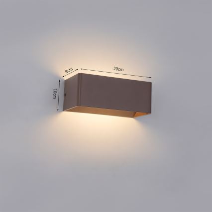 Brilagi - LED buitenwandlamp DONNANI LED/7W/230V 20 cm bruin IP44