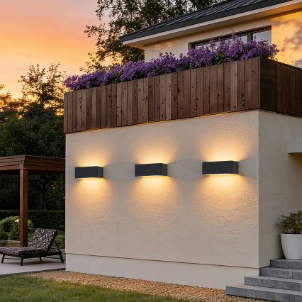 Brilagi - LED Buitenwandlamp DONNANI LED/7W/230V 20 cm zwart IP44
