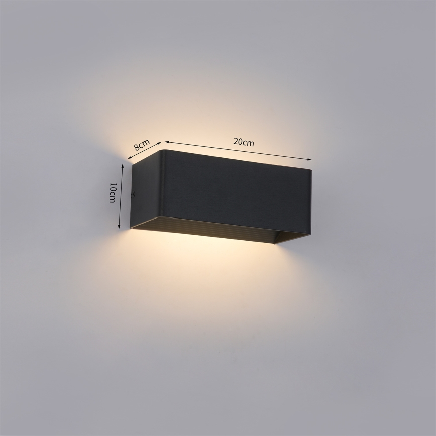 Brilagi - LED Buitenwandlamp DONNANI LED/7W/230V 20 cm zwart IP44