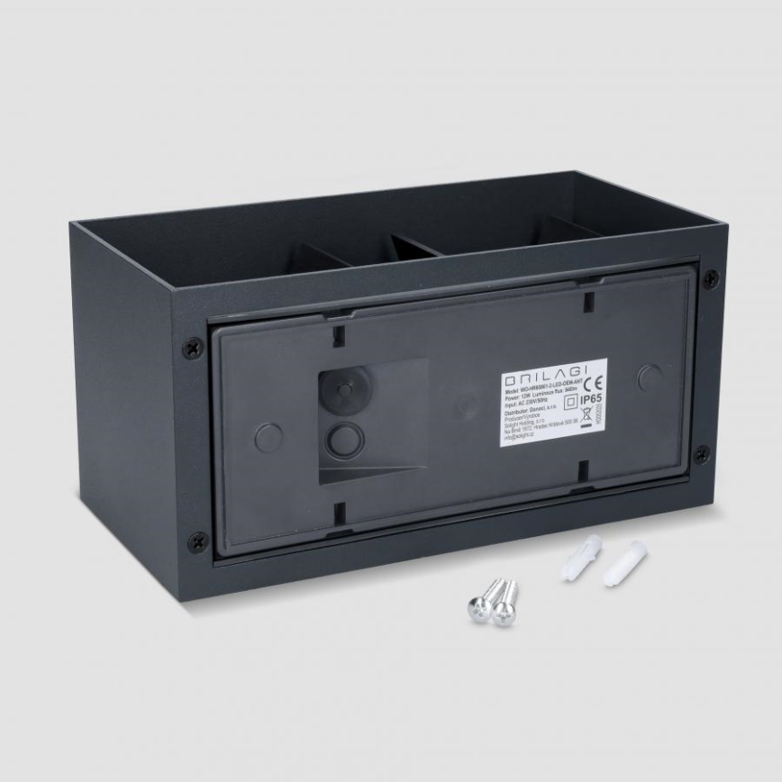 Brilagi - LED buitenwandlamp DOUBLE CUBE LED/12W/230V antraciet IP65