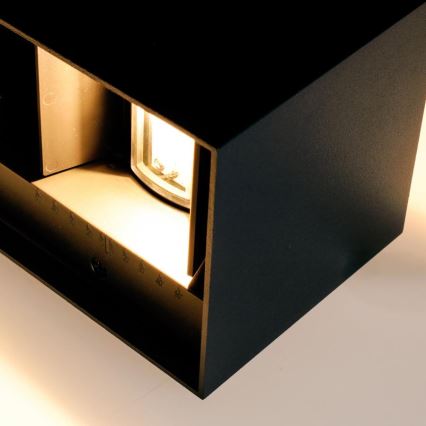 Brilagi - LED buitenwandlamp DOUBLE CUBE LED/12W/230V zwart IP65