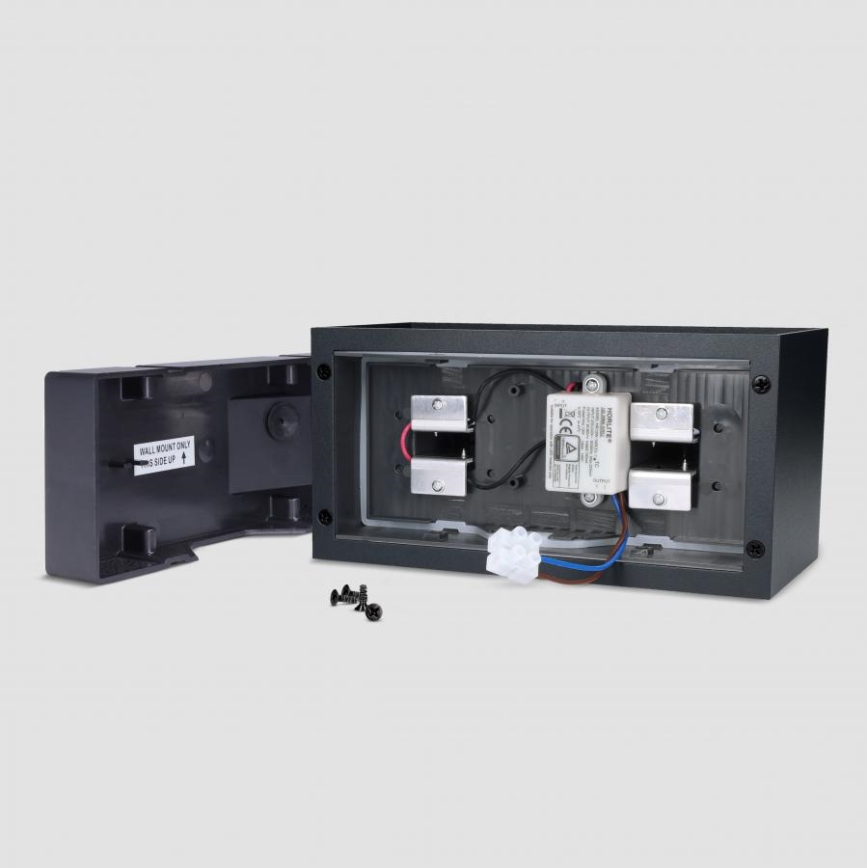 Brilagi - LED buitenwandlamp DOUBLE CUBE LED/12W/230V zwart IP65