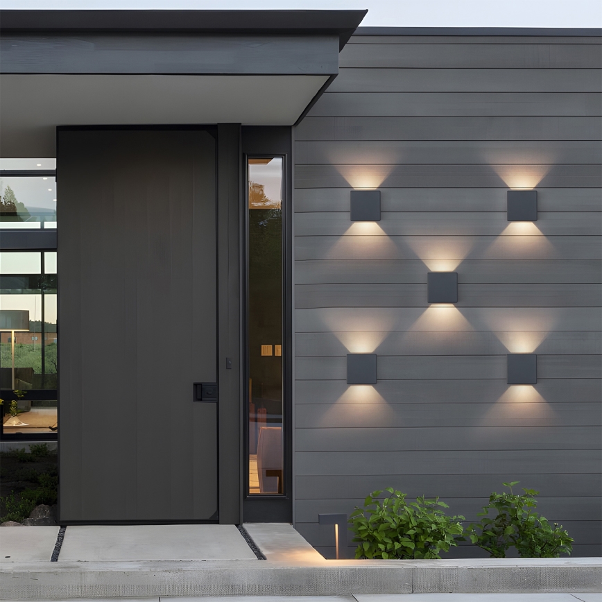 Brilagi - LED buitenwandlamp DOUBLERAY LED/6W/230V antraciet IP54